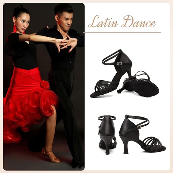 Go Salera ® Zapatos de baile Profesionales para Bailar y Caminar Negro
